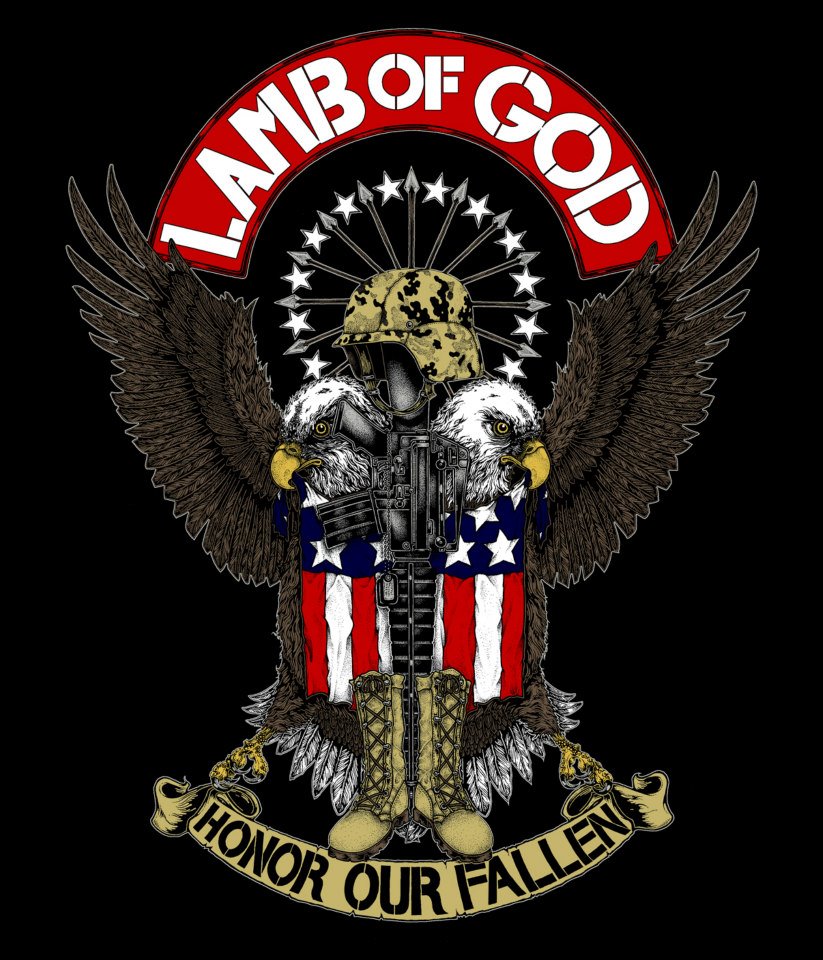 LAMB OF GOD - "Honor Our Fallen" - shirt design by John Santos